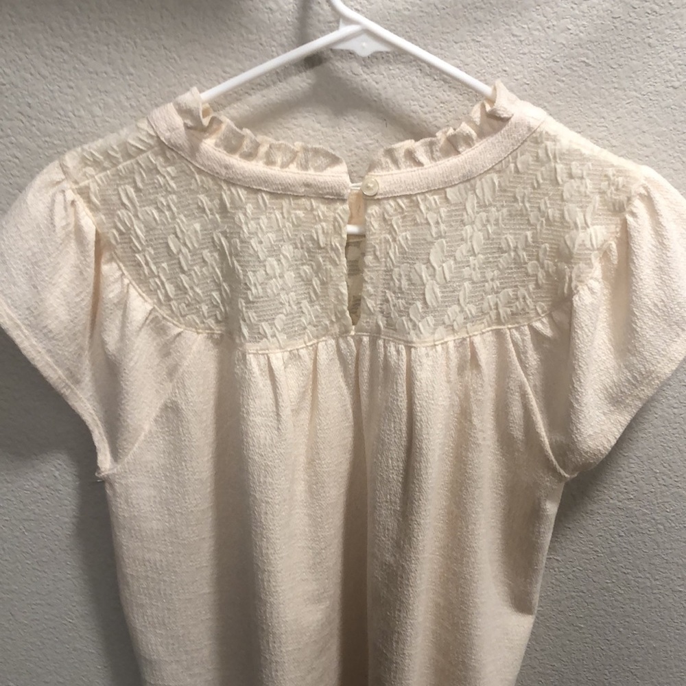 Madewell Textural Knit Ruffle-Neck Top size M - Picture 7 of 7